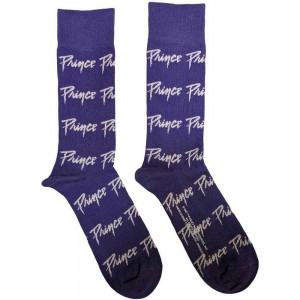 Prince Unisex Ankle Socks: Logo Repeat (Purple) (UK Size 7 - 11)