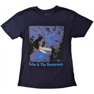 Echo & The Bunnymen Unisex T-Shirt: Ocean Rain (Navy Blue) (Large)
