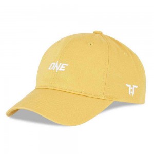 Tokyo Time Unisex Baseball Cap: One Championship White Logo (Yellow)