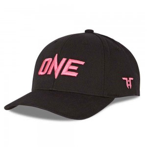 Tokyo Time Unisex Baseball Cap: One Championship Pink Logo (Black)