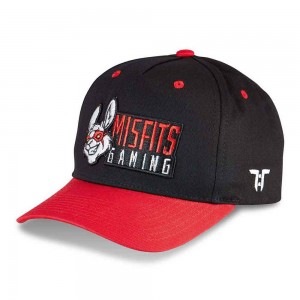 Tokyo Time Unisex Baseball Cap: Misfits Gaming Red Peak (Black & Red)