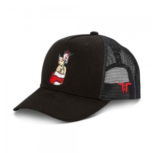 Tokyo Time Unisex Mesh Back Cap: Tattoo Geisha (Black)