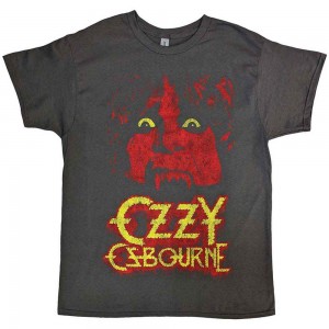 Ozzy Osbourne Unisex T-Shirt: Yellow Eyes Jumbo (Charcoal Grey) (X-Large)