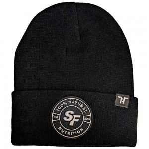 Tokyo Time Unisex Beanie Hat: SF Nutrition (Black)