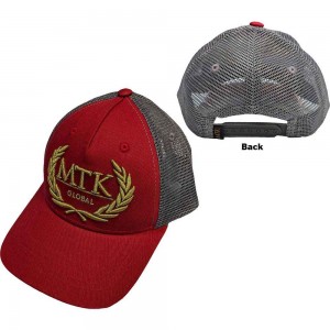 Tokyo Time Unisex Mesh Back Cap: MTK Global (Grey And Red)