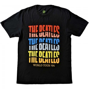 The Beatles Unisex T-Shirt: Colour Wave (Black) (XX-Large)