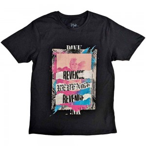 Pink Unisex T-Shirt: Revenge (Black) (Small)