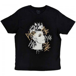 Pink Unisex T-Shirt: Ladies Boyfriend (Black) (XX-Large)