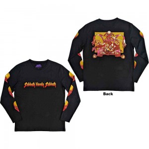 Black Sabbath Unisex Long Sleeve T-Shirt: Bloody Sabbath (Black) (Back & Sleeve Print) (Small)