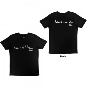 The Beatles Unisex T-Shirt: Now & Then (Black) (Back Print) (X-Large)