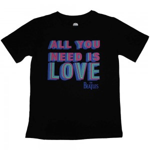 The Beatles Ladies T-Shirt: All You Need Is Love (Black) (X-Large)