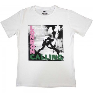 The Clash Ladies T-Shirt: London Calling (White) (Large)
