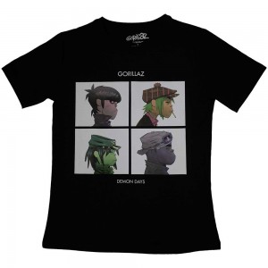 Gorillaz Ladies T-Shirt: Demon Days (Black) (X-Large)