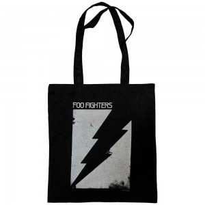 Foo Fighters  Cotton Tote Bag: Lightning (Black) (Ex-Tour)