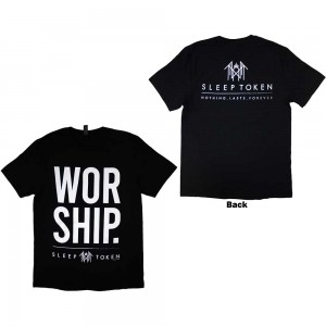 Sleep Token Unisex T-Shirt: Worship (Black) (Back Print) (Small)