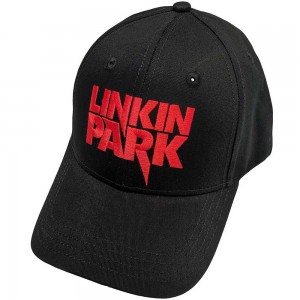 Linkin Park Unisex Baseball Cap: Red Logo (Black)