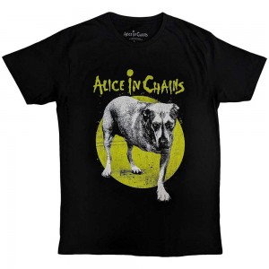 Alice In Chains Unisex T-Shirt: Three-Legged Dog v2 (Black) (Large)