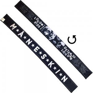 Maneskin Unisex Head Tie: Loud Kids European Tour ´23 (Black) (Back Print & Ex-Tour)
