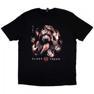 Sleep Token Unisex T-Shirt: Grabbing Hands (Black) (X-Large)