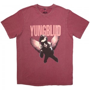 Yungblud Unisex T-Shirt: Wings (Red Wash) (Wash Collection) (Medium)