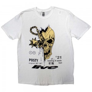 Post Malone Unisex T-Shirt: Leeds & Reading (White) (Ex-Tour) (Small)
