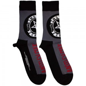 Motley Crue Unisex Ankle Socks: Pentagram Circle (Charcoal Grey) (UK Size 7 - 11)