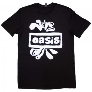 Oasis Unisex T-Shirt: Logo Splat (Black) (XX-Large)
