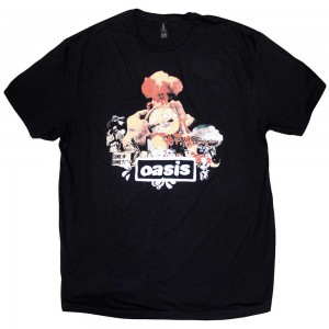 Oasis Unisex T-Shirt: Atomic Collage (Black) (X-Large)