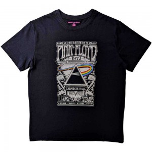 Pink Floyd Kids T-Shirt: Carnegie Hall Poster (Black) (13-14 Years)