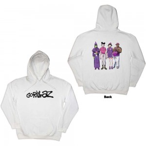 Gorillaz Unisex Pullover Hoodie: Cracker Island (White) (Large)