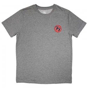 Foo Fighters Unisex T-Shirt: Mini FF Logo (Grey) (Small)