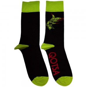 Queens Of The Stone Age Unisex Ankle Socks: Green Hands (Black) (UK Size 7 - 11)