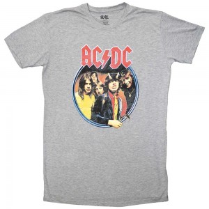 AC/DC Ladies T-Shirt Dress: Highway To Hell Circle (Grey) (Large)