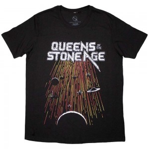 Queens Of The Stone Age Unisex T-Shirt: Meteor Shower (Black) (X-Large)