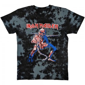 Iron Maiden Unisex T-Shirt: Eddie Piece Of Mind (Black) (Wash Collection) (X-Large)