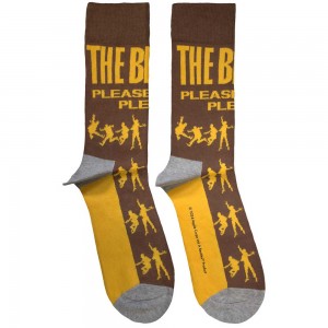 The Beatles Unisex Ankle Socks: Please Please Me Silhouettes (Brown) (UK Size 7 - 11)