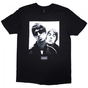 Oasis Unisex T-Shirt: Noel & Liam Square Photo (Black) (XX-Large)