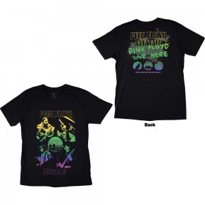 Pink Floyd Unisex T-Shirt: Animals Rainbow Photo (Black) (Back Print) (Large)