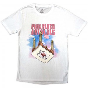 Pink Floyd Unisex T-Shirt: Animals Bacon Table (White) (Small)