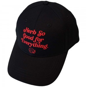 Bob Marley Unisex Baseball Cap: Herb So Good (Black)
