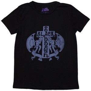 Black Sabbath Ladies T-Shirt: Angels (Black) (Medium)
