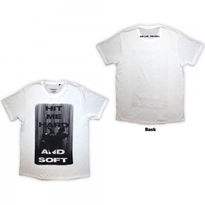 Billie Eilish Unisex T-Shirt: Hit Me Hard And Soft Falling (White) (Back Print) (XX-Large)