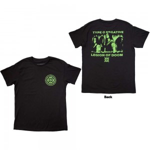 Type O Negative Unisex T-Shirt: Legion of Doom (Black) (Back Print) (Medium)