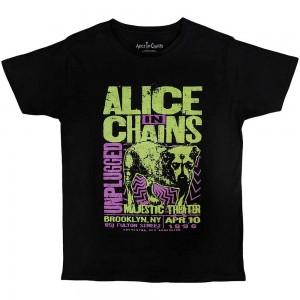 Alice In Chains Unisex T-Shirt: Unplugged Dog (Black) (Small)