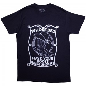 Shania Twain Unisex T-Shirt: Boots (Navy Blue) (Medium)