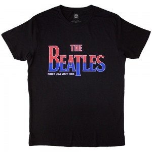 The Beatles Unisex T-Shirt: First USA Visit (Black) (XX-Large)