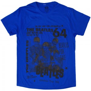 The Beatles Unisex T-Shirt: 1964 (Blue) (Small)