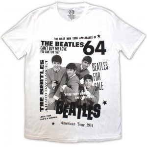 The Beatles Unisex T-Shirt: 1964 (White) (Medium)
