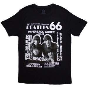 The Beatles Unisex T-Shirt: 1966 (Black) (X-Large)