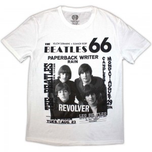 The Beatles Unisex T-Shirt: 1966 (White) (XX-Large)